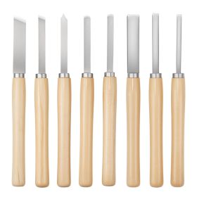 8PCS Wood Lathe Chisel Set Woodturning Tools Steel Blades for Lathe Finisher