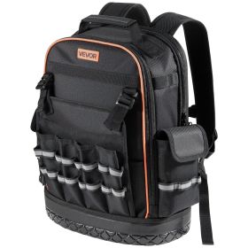 VEVOR Tool Backpack 64 Pockets Tear-resistant Jobsite Backpack for Electrician