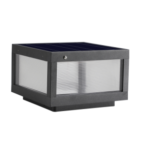 Solar Wall Light With Dimmable LEDs Unavailable Platforms- Temu (Color: BLACK)