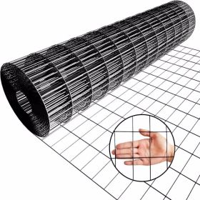 Metal Garden Plant Fence For Chicken Coop And Home Decoration (Color: BLACK)